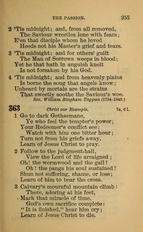 Hymns of the Ages: for Public and Social Worship, Approved and Recommended ... by the General Assembly of the Presbyterian Church in the U.S. (Second ed.) page 255