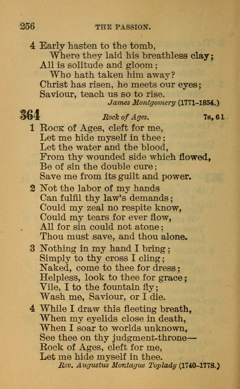 Hymns of the Ages: for Public and Social Worship, Approved and Recommended ... by the General Assembly of the Presbyterian Church in the U.S. (Second ed.) page 256