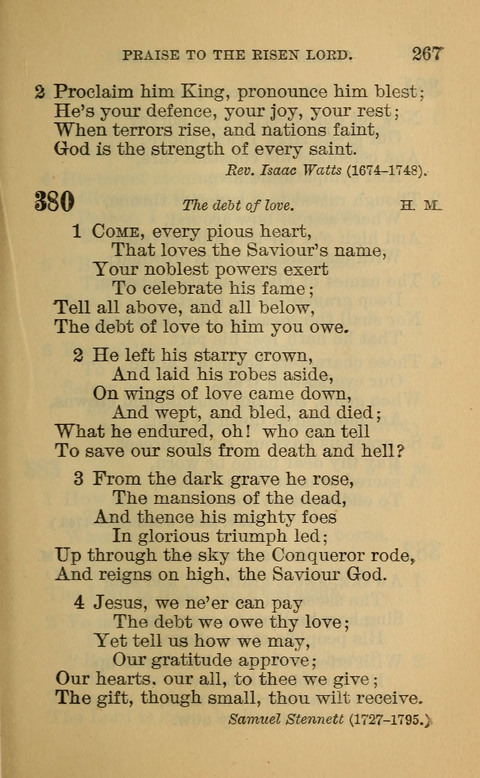 Hymns of the Ages: for Public and Social Worship, Approved and Recommended ... by the General Assembly of the Presbyterian Church in the U.S. (Second ed.) page 267