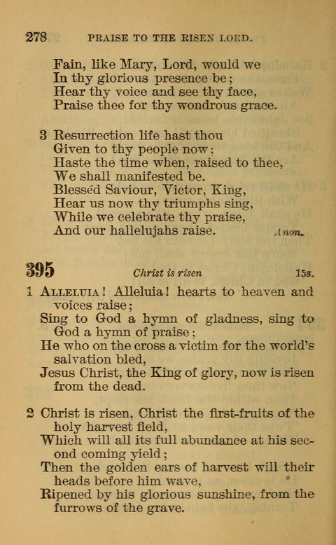 Hymns of the Ages: for Public and Social Worship, Approved and Recommended ... by the General Assembly of the Presbyterian Church in the U.S. (Second ed.) page 278