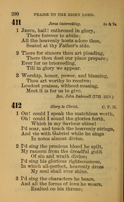 Hymns of the Ages: for Public and Social Worship, Approved and Recommended ... by the General Assembly of the Presbyterian Church in the U.S. (Second ed.) page 290