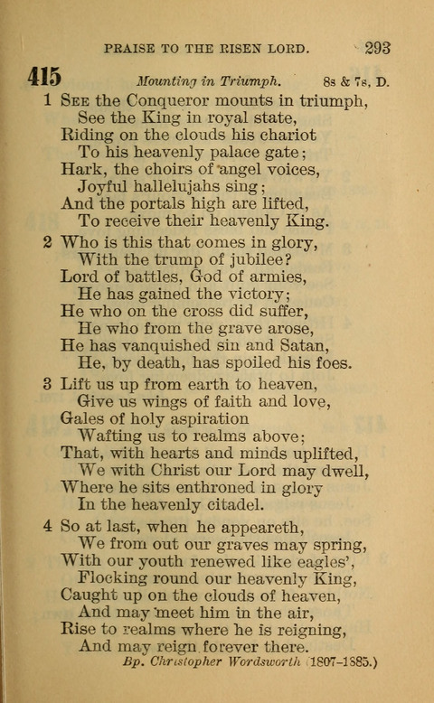 Hymns of the Ages: for Public and Social Worship, Approved and Recommended ... by the General Assembly of the Presbyterian Church in the U.S. (Second ed.) page 293