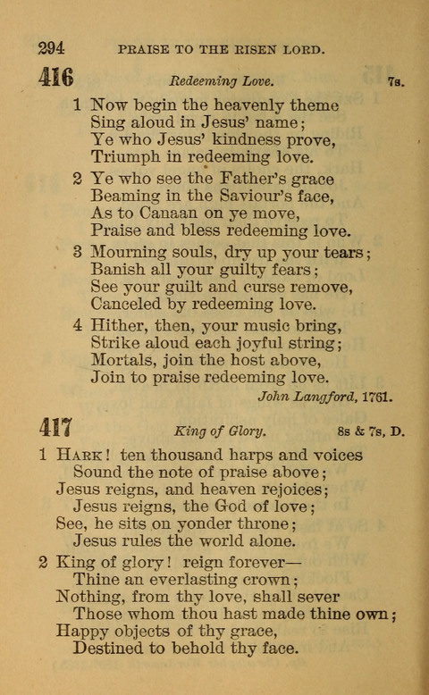 Hymns of the Ages: for Public and Social Worship, Approved and Recommended ... by the General Assembly of the Presbyterian Church in the U.S. (Second ed.) page 294