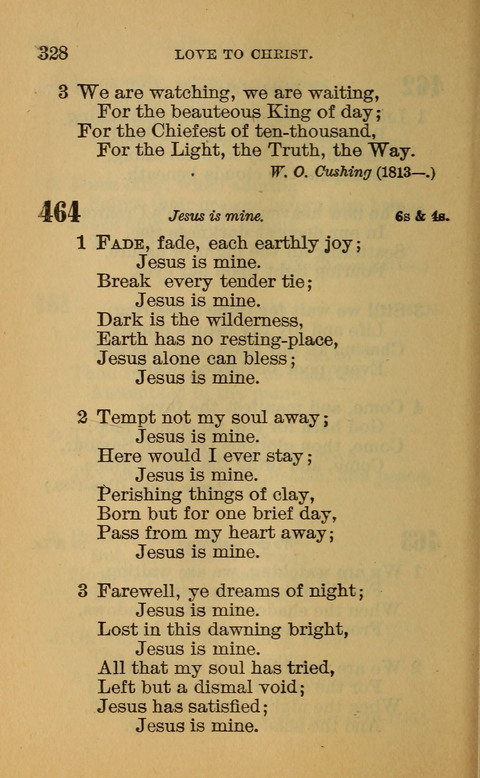 Hymns of the Ages: for Public and Social Worship, Approved and Recommended ... by the General Assembly of the Presbyterian Church in the U.S. (Second ed.) page 328