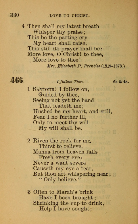 Hymns of the Ages: for Public and Social Worship, Approved and Recommended ... by the General Assembly of the Presbyterian Church in the U.S. (Second ed.) page 330