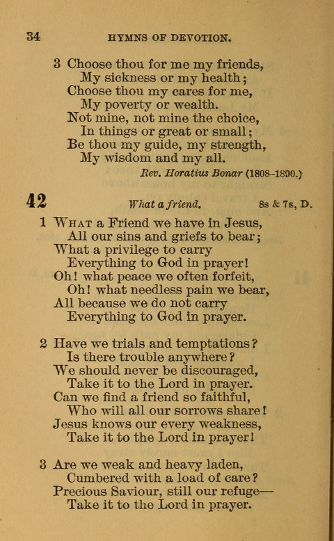 Hymns of the Ages: for Public and Social Worship, Approved and Recommended ... by the General Assembly of the Presbyterian Church in the U.S. (Second ed.) page 34