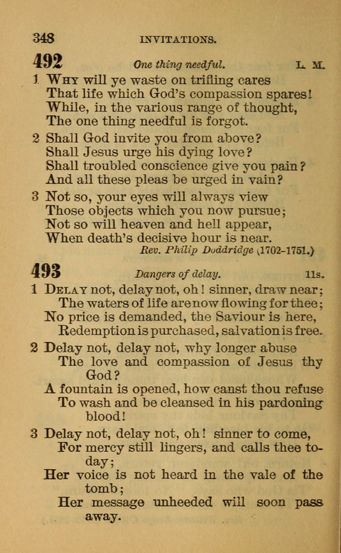 Hymns of the Ages: for Public and Social Worship, Approved and Recommended ... by the General Assembly of the Presbyterian Church in the U.S. (Second ed.) page 348