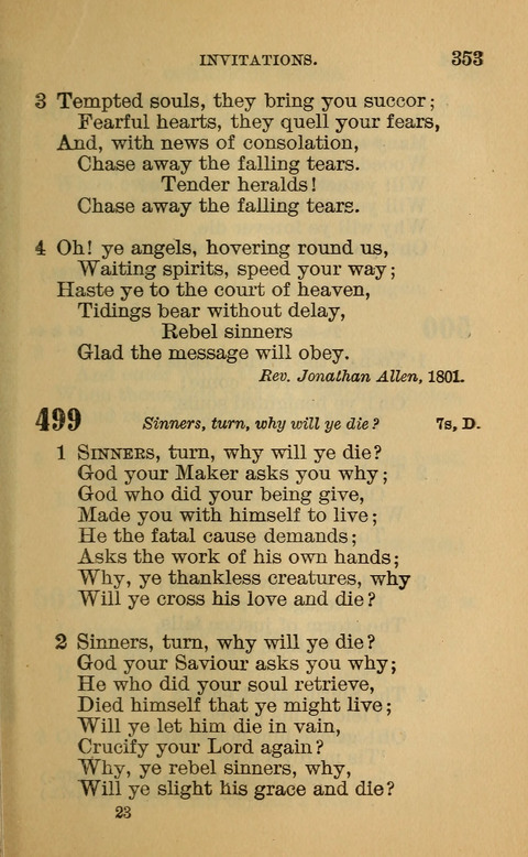 Hymns of the Ages: for Public and Social Worship, Approved and Recommended ... by the General Assembly of the Presbyterian Church in the U.S. (Second ed.) page 353