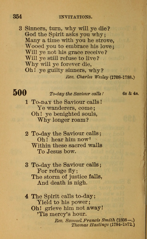 Hymns of the Ages: for Public and Social Worship, Approved and Recommended ... by the General Assembly of the Presbyterian Church in the U.S. (Second ed.) page 354