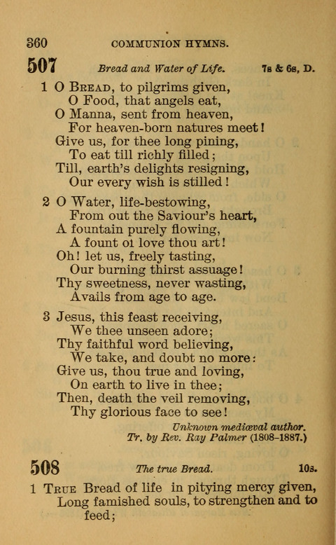 Hymns of the Ages: for Public and Social Worship, Approved and Recommended ... by the General Assembly of the Presbyterian Church in the U.S. (Second ed.) page 360