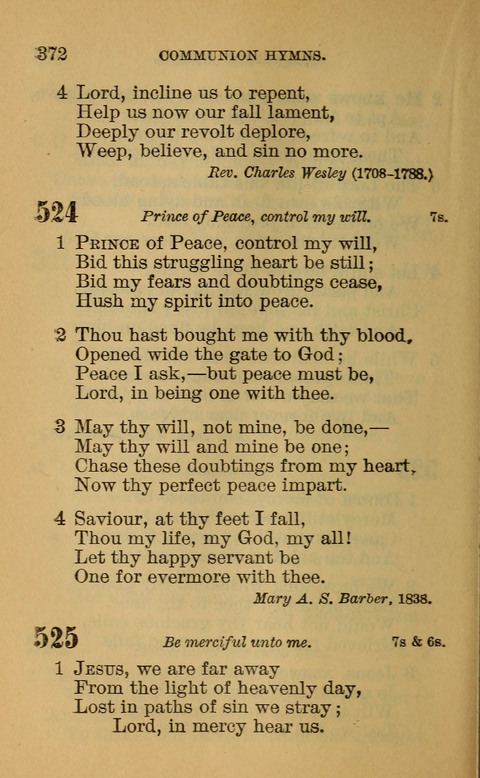 Hymns of the Ages: for Public and Social Worship, Approved and Recommended ... by the General Assembly of the Presbyterian Church in the U.S. (Second ed.) page 372