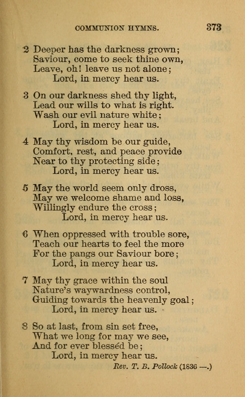 Hymns of the Ages: for Public and Social Worship, Approved and Recommended ... by the General Assembly of the Presbyterian Church in the U.S. (Second ed.) page 373