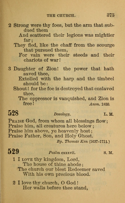 Hymns of the Ages: for Public and Social Worship, Approved and Recommended ... by the General Assembly of the Presbyterian Church in the U.S. (Second ed.) page 375