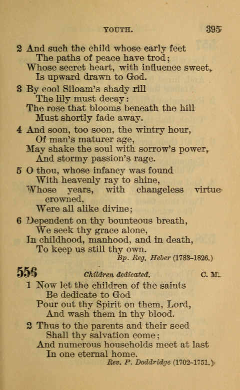 Hymns of the Ages: for Public and Social Worship, Approved and Recommended ... by the General Assembly of the Presbyterian Church in the U.S. (Second ed.) page 395