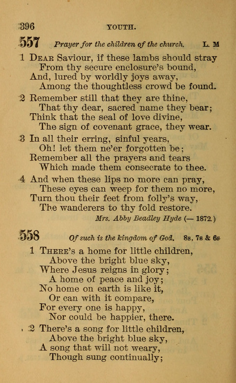 Hymns of the Ages: for Public and Social Worship, Approved and Recommended ... by the General Assembly of the Presbyterian Church in the U.S. (Second ed.) page 396