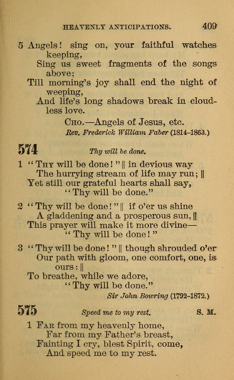 Hymns of the Ages: for Public and Social Worship, Approved and Recommended ... by the General Assembly of the Presbyterian Church in the U.S. (Second ed.) page 409