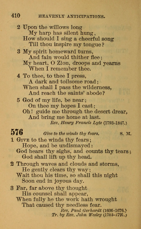 Hymns of the Ages: for Public and Social Worship, Approved and Recommended ... by the General Assembly of the Presbyterian Church in the U.S. (Second ed.) page 410