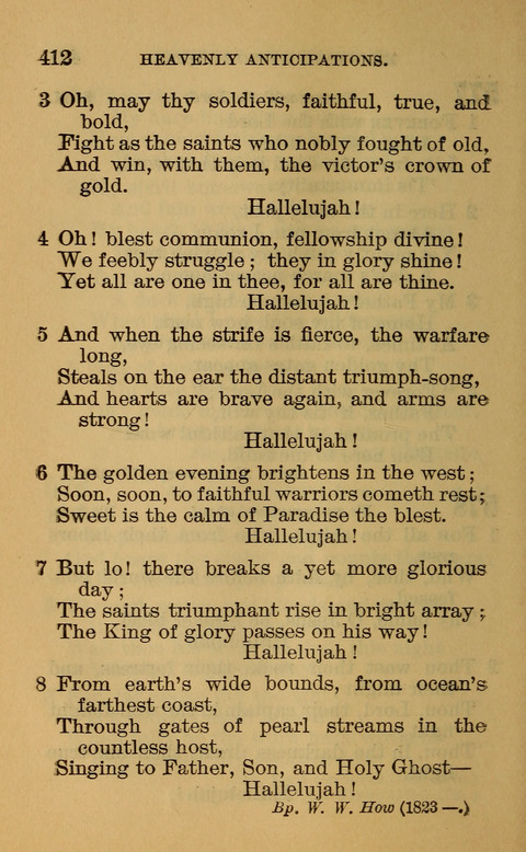 Hymns of the Ages: for Public and Social Worship, Approved and Recommended ... by the General Assembly of the Presbyterian Church in the U.S. (Second ed.) page 412