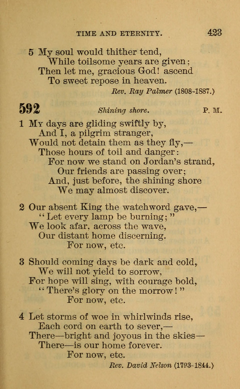 Hymns of the Ages: for Public and Social Worship, Approved and Recommended ... by the General Assembly of the Presbyterian Church in the U.S. (Second ed.) page 423