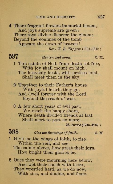 Hymns of the Ages: for Public and Social Worship, Approved and Recommended ... by the General Assembly of the Presbyterian Church in the U.S. (Second ed.) page 427