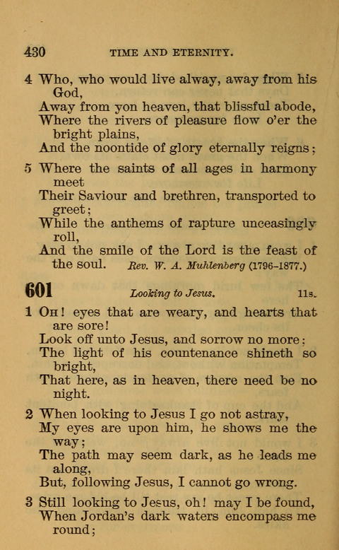 Hymns of the Ages: for Public and Social Worship, Approved and Recommended ... by the General Assembly of the Presbyterian Church in the U.S. (Second ed.) page 430