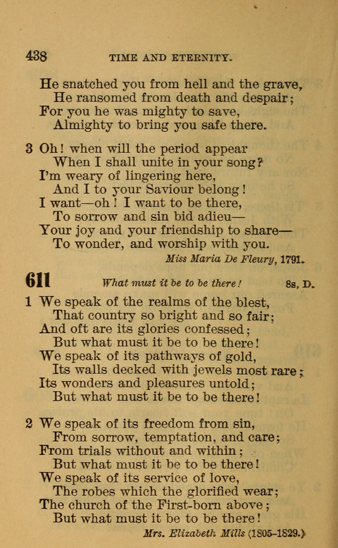 Hymns of the Ages: for Public and Social Worship, Approved and Recommended ... by the General Assembly of the Presbyterian Church in the U.S. (Second ed.) page 438