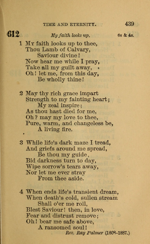 Hymns of the Ages: for Public and Social Worship, Approved and Recommended ... by the General Assembly of the Presbyterian Church in the U.S. (Second ed.) page 439