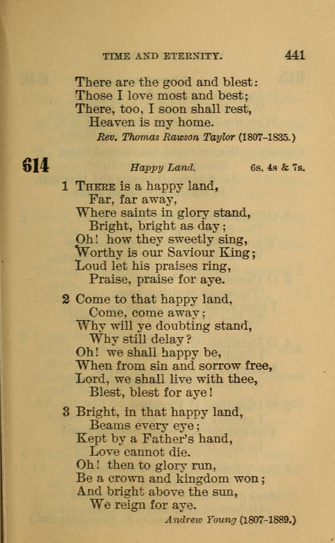 Hymns of the Ages: for Public and Social Worship, Approved and Recommended ... by the General Assembly of the Presbyterian Church in the U.S. (Second ed.) page 441