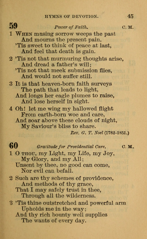 Hymns of the Ages: for Public and Social Worship, Approved and Recommended ... by the General Assembly of the Presbyterian Church in the U.S. (Second ed.) page 45