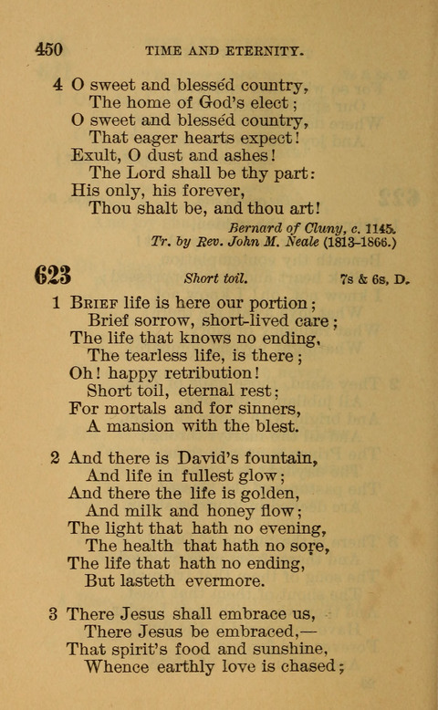 Hymns of the Ages: for Public and Social Worship, Approved and Recommended ... by the General Assembly of the Presbyterian Church in the U.S. (Second ed.) page 450