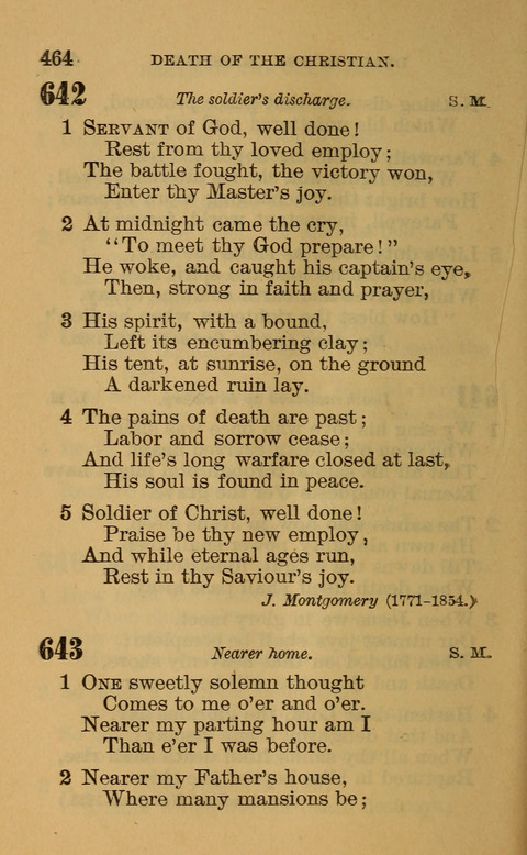 Hymns of the Ages: for Public and Social Worship, Approved and Recommended ... by the General Assembly of the Presbyterian Church in the U.S. (Second ed.) page 464