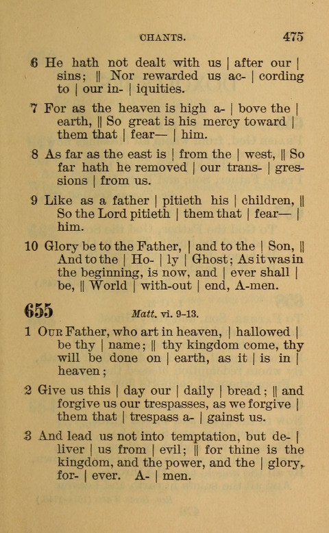 Hymns of the Ages: for Public and Social Worship, Approved and Recommended ... by the General Assembly of the Presbyterian Church in the U.S. (Second ed.) page 475