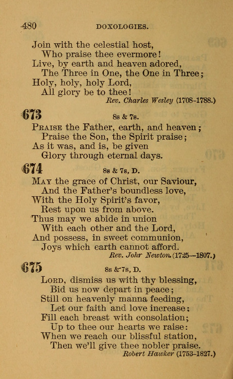 Hymns of the Ages: for Public and Social Worship, Approved and Recommended ... by the General Assembly of the Presbyterian Church in the U.S. (Second ed.) page 480