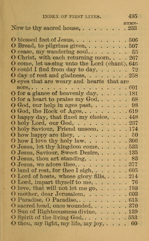 Hymns of the Ages: for Public and Social Worship, Approved and Recommended ... by the General Assembly of the Presbyterian Church in the U.S. (Second ed.) page 495