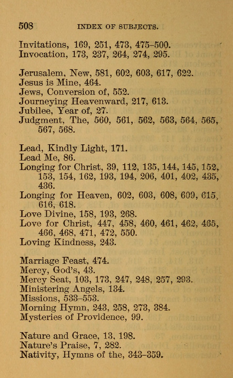 Hymns of the Ages: for Public and Social Worship, Approved and Recommended ... by the General Assembly of the Presbyterian Church in the U.S. (Second ed.) page 508