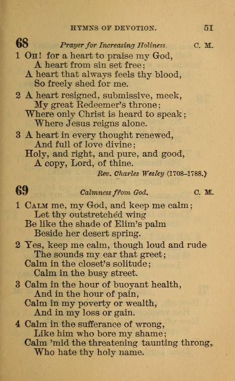 Hymns of the Ages: for Public and Social Worship, Approved and Recommended ... by the General Assembly of the Presbyterian Church in the U.S. (Second ed.) page 51