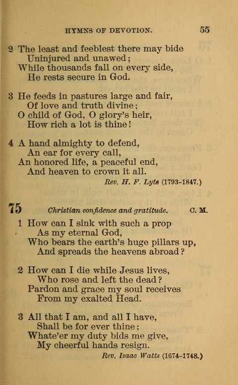 Hymns of the Ages: for Public and Social Worship, Approved and Recommended ... by the General Assembly of the Presbyterian Church in the U.S. (Second ed.) page 55