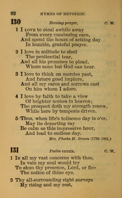 Hymns of the Ages: for Public and Social Worship, Approved and Recommended ... by the General Assembly of the Presbyterian Church in the U.S. (Second ed.) page 92