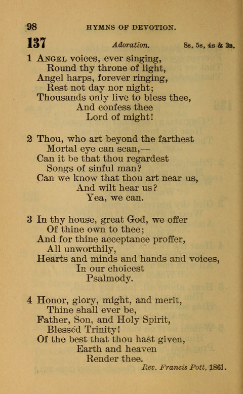 Hymns of the Ages: for Public and Social Worship, Approved and Recommended ... by the General Assembly of the Presbyterian Church in the U.S. (Second ed.) page 98