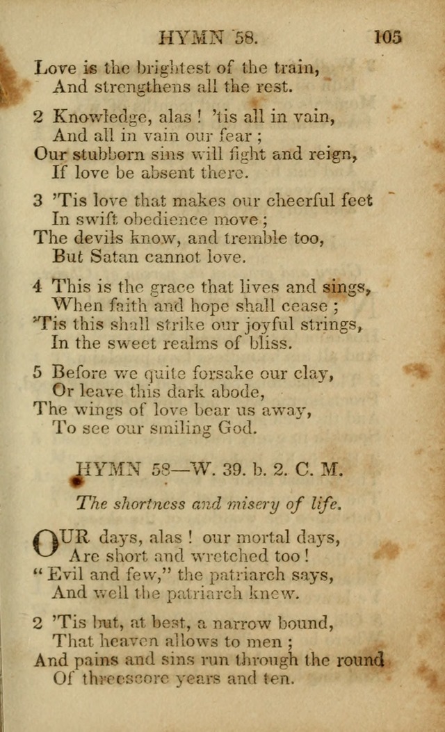 Hymns and Spiritual Songs, Original and Selected, for the Use of Christians. (5th ed.) page 115