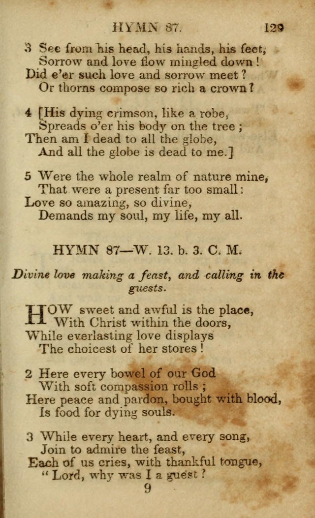 Hymns and Spiritual Songs, Original and Selected, for the Use of Christians. (5th ed.) page 139