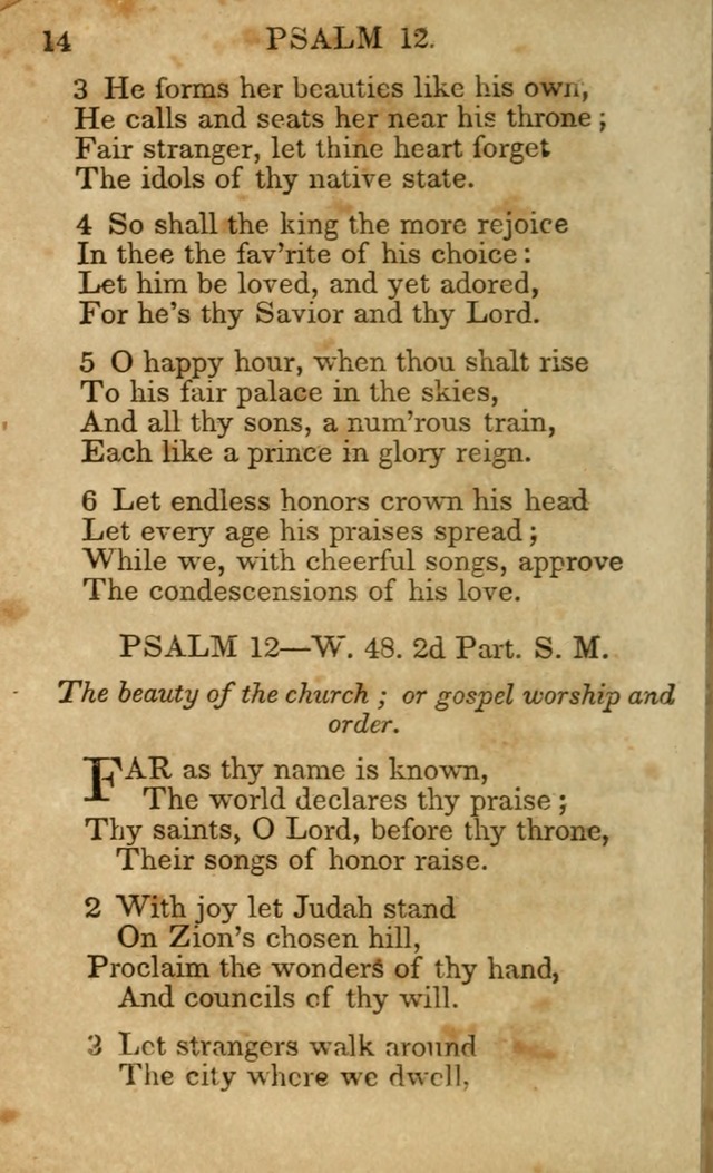 Hymns and Spiritual Songs, Original and Selected, for the Use of Christians. (5th ed.) page 14