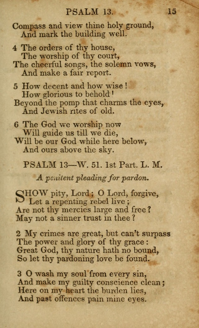 Hymns and Spiritual Songs, Original and Selected, for the Use of Christians. (5th ed.) page 15