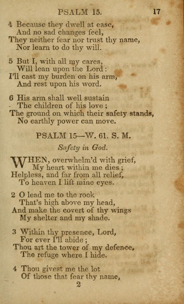 Hymns and Spiritual Songs, Original and Selected, for the Use of Christians. (5th ed.) page 17