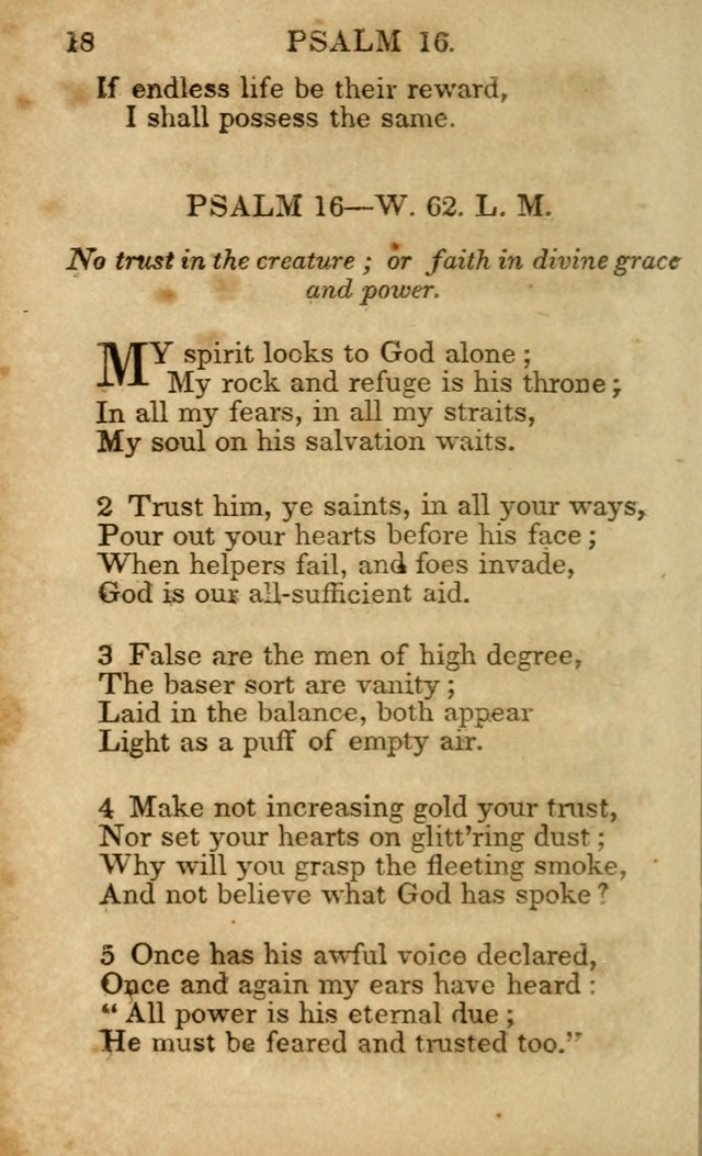 Hymns and Spiritual Songs, Original and Selected, for the Use of Christians. (5th ed.) page 18