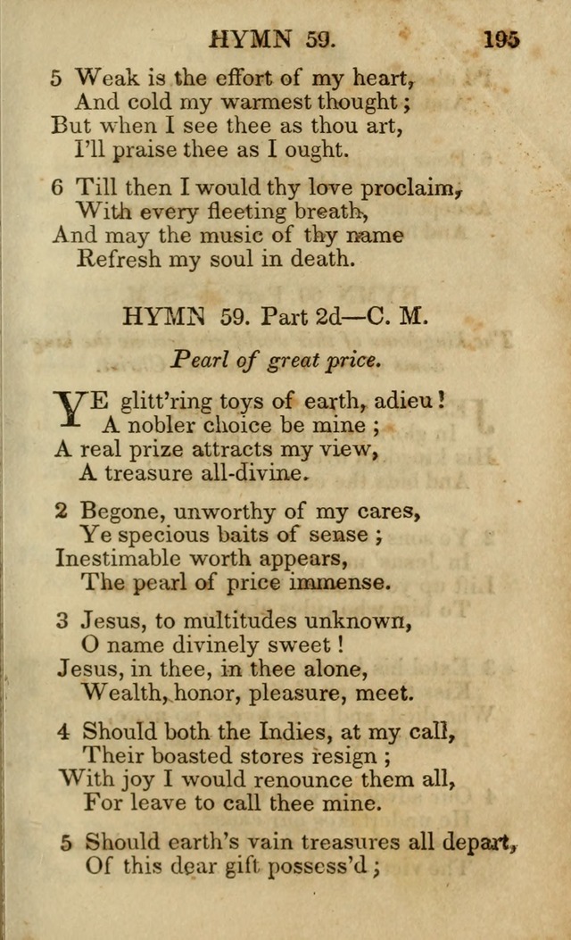 Hymns and Spiritual Songs, Original and Selected, for the Use of Christians. (5th ed.) page 205