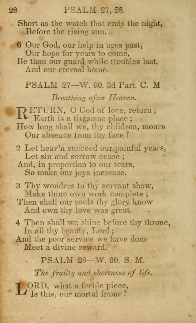 Hymns and Spiritual Songs, Original and Selected, for the Use of Christians. (5th ed.) page 28