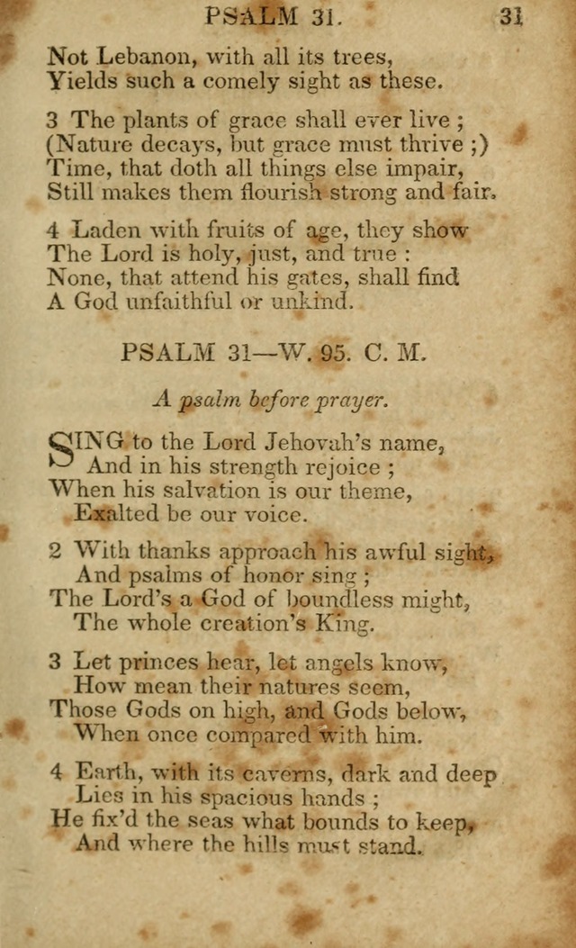 Hymns and Spiritual Songs, Original and Selected, for the Use of Christians. (5th ed.) page 31