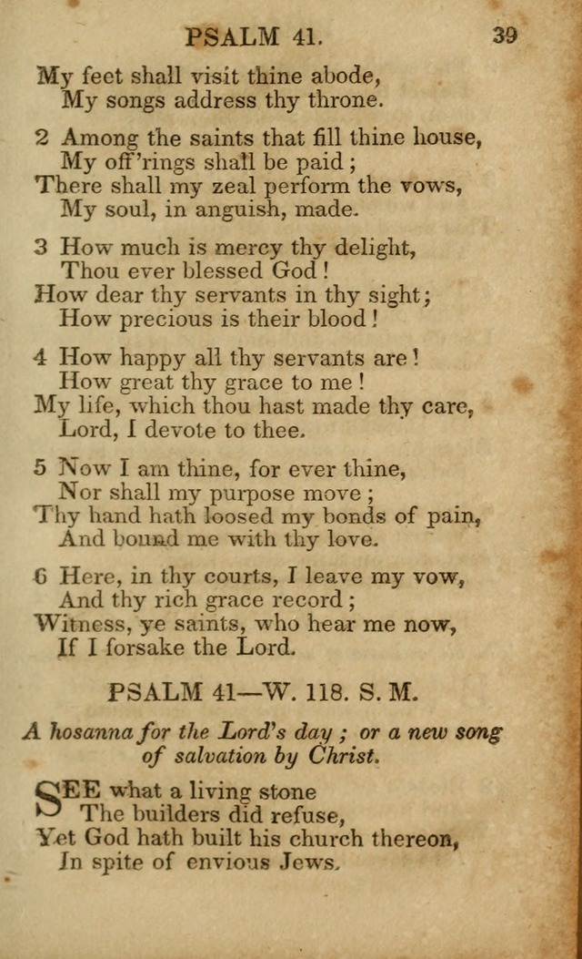 Hymns and Spiritual Songs, Original and Selected, for the Use of Christians. (5th ed.) page 39