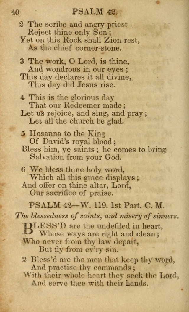 Hymns and Spiritual Songs, Original and Selected, for the Use of Christians. (5th ed.) page 40